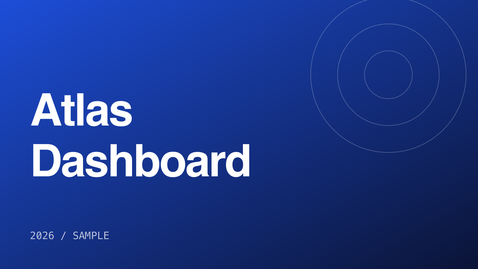 Titelbild von Atlas Dashboard