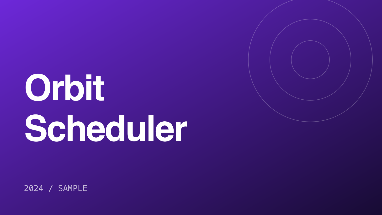 Titelbild von Orbit Scheduler
